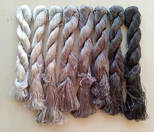 8bundles 100%natural mulberry silk,hand-dyed su embroidery silk floss/threads - Picture 1 of 12