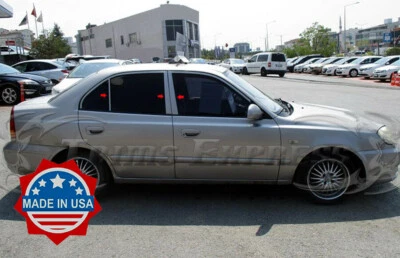 Ajuste: Hyundai Accent 2005-2011 sedán de 4 puertas 6 piezas moldura de poste de pilar cromado Foto 1 de 2