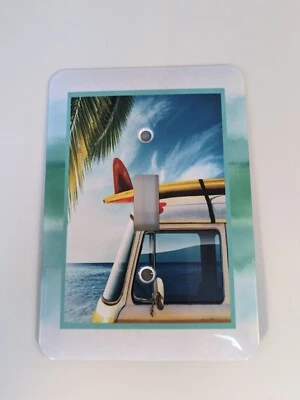 Крышка переключателя света 3D Rose с фургоном и доской для серфинга. Подходящие винты! - Изображение 1 из 4