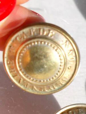 BOUTON UNIFORME ANCIEN MILITAIRE - GARDE NATIONALE SEDENTAIRE - 22mm RARE BUTTON - Photo 1/2