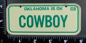 1982 Post Cereal OKLAHOMA Metal Mini License Plate (M82P0081) - Picture 1 of 2