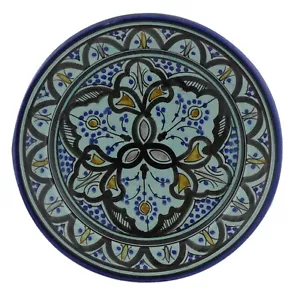 Moroccan Ceramic Plate Salad Pasta Bowl Serving Handmade Wall Hanging 8" Small - Picture 1 of 4