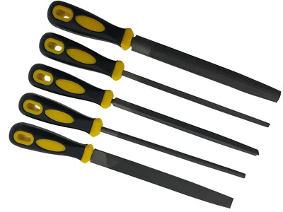 5 tlg Feilen Set Werkstattfeilen Stahlfeilen Schlichtfeilen Metallfeilen Raspel - Bild 1 von 4
