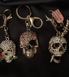 very impressive! skull keychains set of 3 Bling! - Picture 1 of 5
