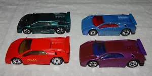 Vintage Hot Wheels Lamborghini Diablo ~ Lot of 4 ~ 1990's ~ Loose - Picture 1 of 5