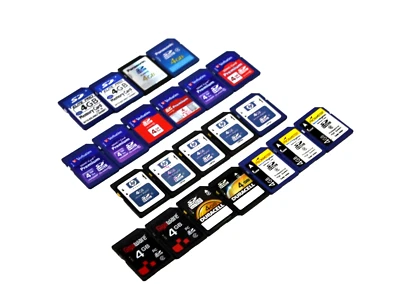 Lot of 22 Mixed SD Cards 4GB Hp Gigaware Promaster Elite Pro & More SDHC - Image 1 of 4