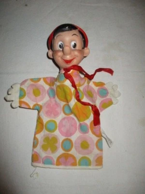 Brinquedo de marionete de mão Pinóquio feito por Gundikins para Walt Disney Productions "Gund" - Imagem 1 de 4
