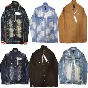 NUOVA giacca jeans denim uomo effetto invecchiato da S a 3xl - Foto 1 di 11