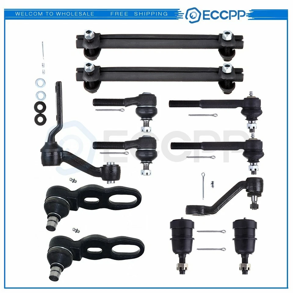 12pcs Front Tie Rod Ends Ball Joints For Lincoln Town Car Marquis Crown Victoria - Image 1 of 4