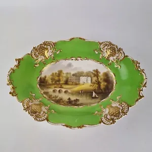 Antique 19th Century Copeland And Garrett Comport Painted Ravenhall Place View - Picture 1 of 16