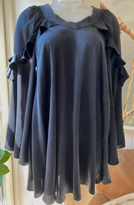 Agent Provocateur MAY babydoll dress S M black washed silk full twirly - Picture 1 of 7