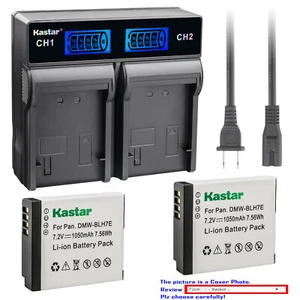 Kastar Battery LCD Rapid Charger for DMW-BLH7 BLH7E Panasonic Lumix DMC-GF8 GF8 - Picture 1 of 10