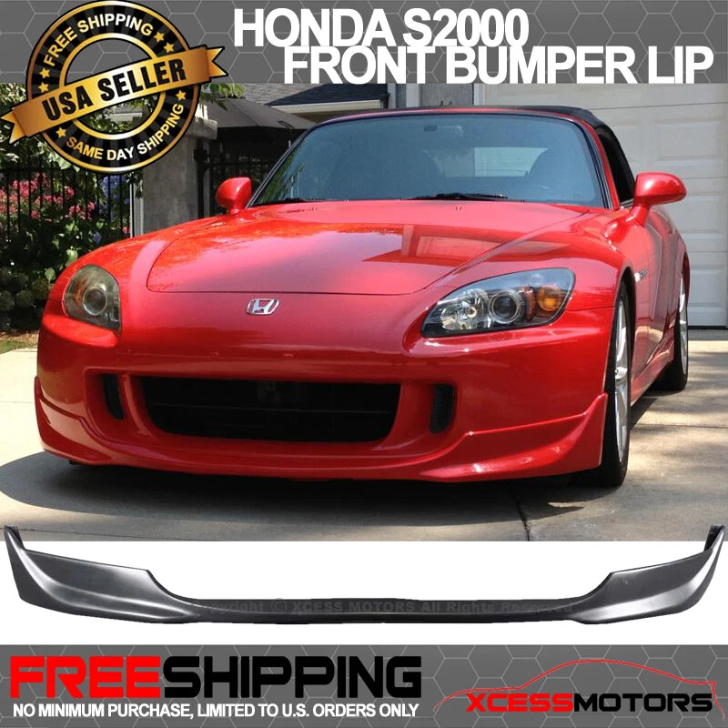 Fit 04-09 Honda S2000 AP2 OE Style Front Bumper Lip Spoiler Unpainted Black PU - Image 1 of 4