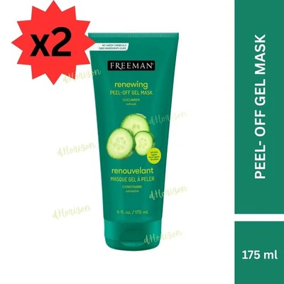 2 x Freeman Renewing Cucumber Peel-Off Gel Mask 6 fl. oz./175 ml - Image 1 of 4