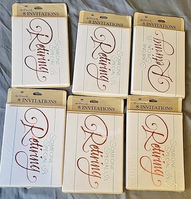 Hallmark 8 Invitations Someone Soecial Is Retiring Pack Of 8 X 6 48 Total New - Image 1 of 3