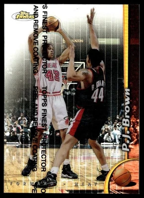 1998-99 Topps Finest Refractor W/ Film P.J. Brown Heat #172 A1 - Image 1 of 2