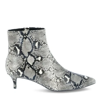 Steve Madden Kapital black white snakeskin bootie pointed toe kitten heel size 9 - Image 1 of 4