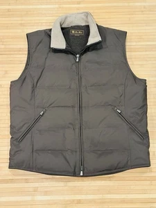 Chaleco Loro Piana de nailon/gamuza/plumón de ganso para hombre XL marrón - venta al por menor de $3995 - Imagen 1 de 17