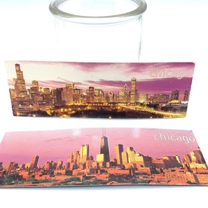 Chicago Skyline ZWEI Souvenir Kühlschrankmagnete 5" - Bild 1 von 1