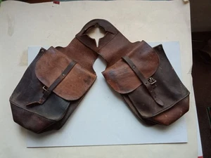 ALFORJA CUERO MOTO VINTAGE - Imagen 1 de 6