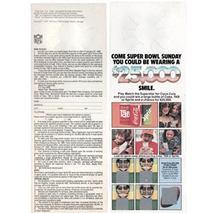 Super Bowl Rubbel Ticket Coca-Cola Soda Giveaway Promo 1979 Coke NFL - Bild 1 von 1