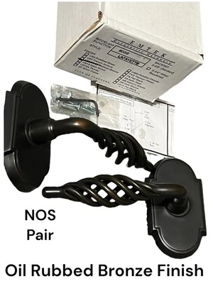 Par de manijas ficticias sin girar Emtek 8058 LAFAYETTE acabado bronce frotado con aceite nuevo de stock Foto 1 de 4