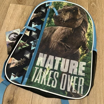 JURASSIC WORLD Multi-Pocket 16" School Backpack w/ Laptop Tech Sleeve NEW - Image 1 of 4