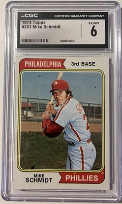 Mike Schmidt 1974 Topps #283 Salón de la fama CGC 6 Foto 1 de 4