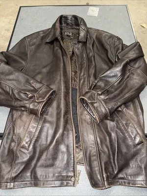 Jos. A Bank Signature Leather Jacket Brown Size XL Great Condition Pre-Owned - Image 1 of 4