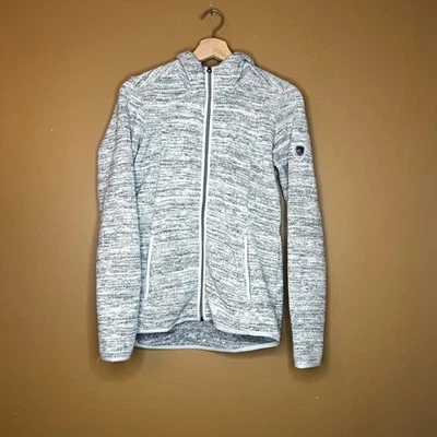 Sudadera con capucha gris claro Kuhl polar con cremallera pequeña  Foto 1 de 4