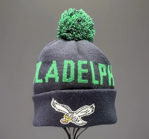 Mitchell & Ness Philadelphia Eagles Pom Beanie Strick Winter Bündchen NFL Football - Bild 1 von 12