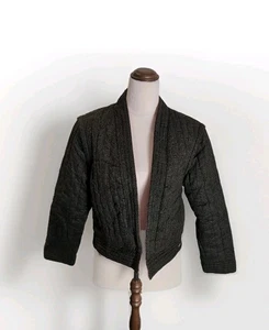 Scotch & Soda Womens Quilted Tweed Jacket Olive Green Pink Lining - Picture 1 of 10