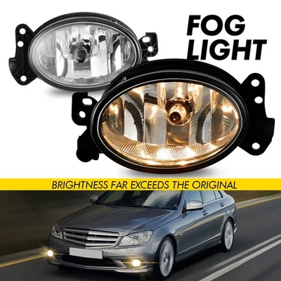 Par de luces antiniebla para parachoques delantero lentes transparentes para Mercedes Benz 2007-2008 Foto 1 de 4
