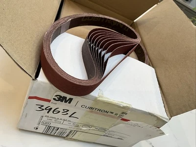80x 3M Cubitron II abrasive belt 947A, 20 mm x 520 mm, 120+ VAT REG