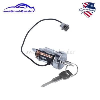 Cilindro de bloqueo de encendido bisel cromado con llave para Ford Lincoln Mercury 1979-1989 Foto 1 de 4
