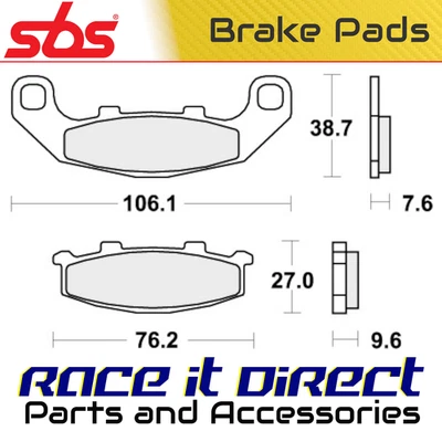 Тормозные колодки для KAWASAKI ZR 550 ZEPHYR 1991 задние гоночные Carbon Tech SBS - Изображение 1 из 4