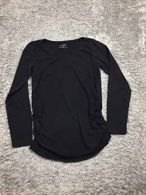 BumpStart Motherhood Maternity Shirt Womens Medium Long Sleeve Black - Image 1 of 4