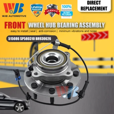 2PCS Front Wheel Bearing Hub Fit for Chevy Silverado GMC Sierra 1500 2500 515086 - Imagem 1 de 4