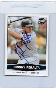 2004 UD Vintage #295 Jhonny Peralta Indians Signed Auto *H7618 - Picture 1 of 2