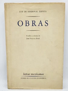 OBRAS- LETRAS MEXICANAS by LUIS DE SANDOVAL ZAPATA *1986 FIRST EDITION HARDCOVER - Picture 1 of 16