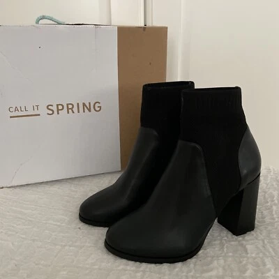 Call It Spring ETERNAWEN Botines Negros Mujer Talla 8 Nuevos en Caja Foto 1 de 4