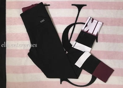Legging Victoria's Secret Rosa Negro Blanco Orquídea Ultimate Cintura Alta Malla - S Foto 1 de 4