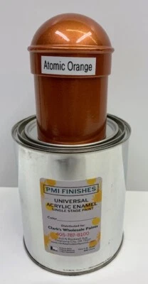 Atomic Orange Quart Single Stage ACRYLIC ENAMEL Car Auto Paint Foto 1 de 2
