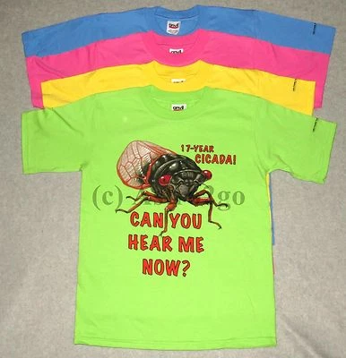 ¡CICADA 17 AÑOS! CAN YOU HEAR ME NOW?-Camiseta Insectos Biología Ciencia Niños  Foto 1 de 4