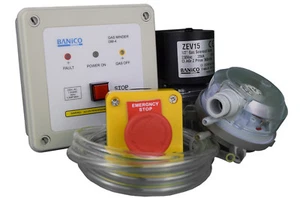 Gas Interlock Minder System with Gas Solenoid Valve ½” 15mm Copper Pipe - Imagen 1 de 3