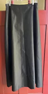 JS COLLECTIONS Wedding Maxi Black Formal Skirt Taffeta Satin a-line Back Zip 12 - Picture 1 of 5