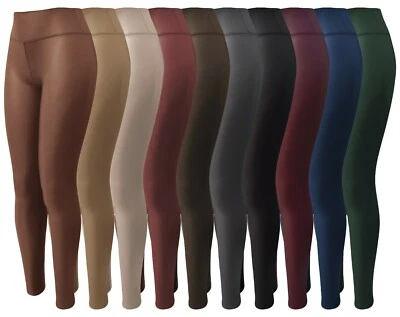 Leggins Damen Lederimitat 36 38 40 42 44 46 HighWaist Legging Lederoptik Stretch - Bild 1 von 4