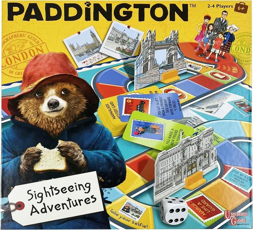 Paddington Sightseeing Adventures Board Game Bear Movie by University Games - Image 1 of 4
