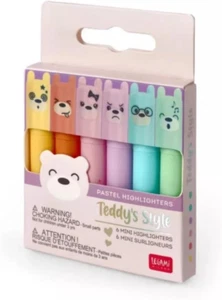 - Teddy'S Style, Set Di 6 Mini Evidenziatori, 1X7,5 Cm, Giallo, Pesca, Rosa, Lil - Foto 1 di 12