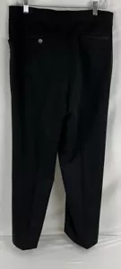 Pantalones de vestir delanteros planos negros vintage Haggar Expand-O-Matic 32X30 - Imagen 1 de 3